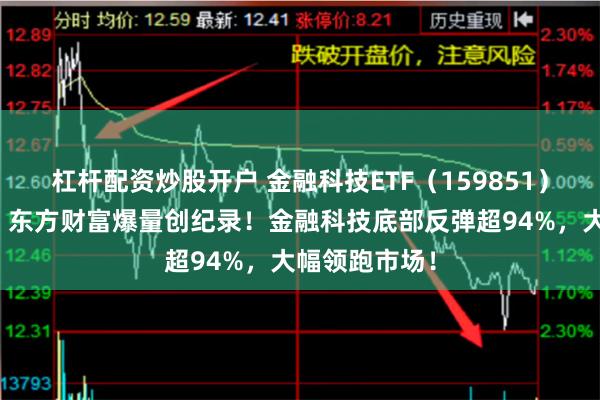 杠杆配资炒股开户 金融科技ETF（159851）逆市四连板！东方财富爆量创纪录！金融科技底部反弹超94%，大幅领跑市场！